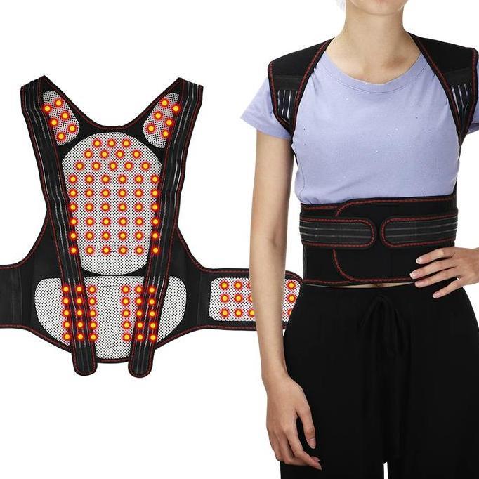 TWOVAN Tourmaline Self-heating Magnetic Therapy Waist Belt Support Back