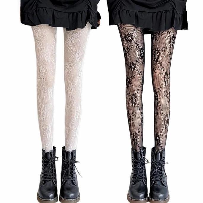 SAND Stoking Untuk Bunga Stocking Jaring Stocking Print Stocking Lace Pantyhose Motif Bunga Stoking 