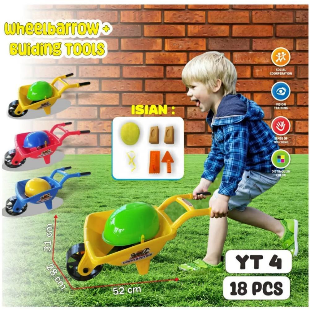promo bisa cod trolly bangunan anak edukatif mainan gerobak tukang pasir aman kuat terbaru cocok unt
