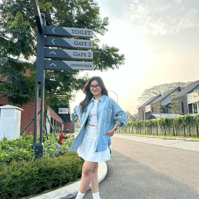 Hose- Angtiw - Jaket Jeans Jisa Oversize Ld 130Cm / Jaket Jeans Jumbo Ld 130Cm Wanita Denim
