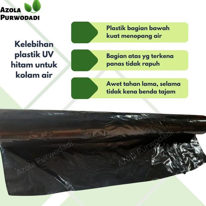 Plastik Uv Hitam Untuk Tambak - Plastik Kolam Terpal (Lebar 4 Meter) Plastik Kolam Ikan/ Tambak Terl