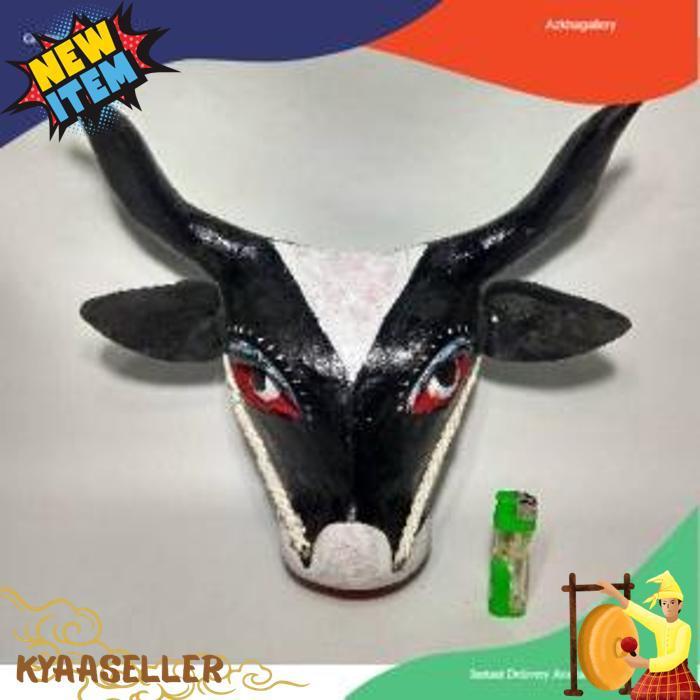 Barongan Bantengan - Mainan Anak Banteng Bantengan Kuda Lumping - Mainan Tradisional Bantengan