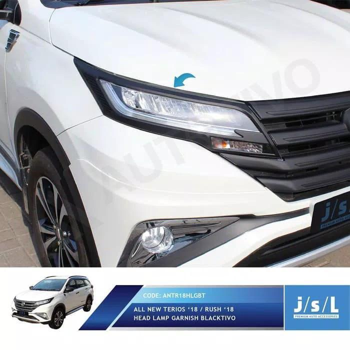Garnish Head Lamp Lampu Depan All New Rush 2018 2019 2020 Black Jsl Original Dan Terpercaya