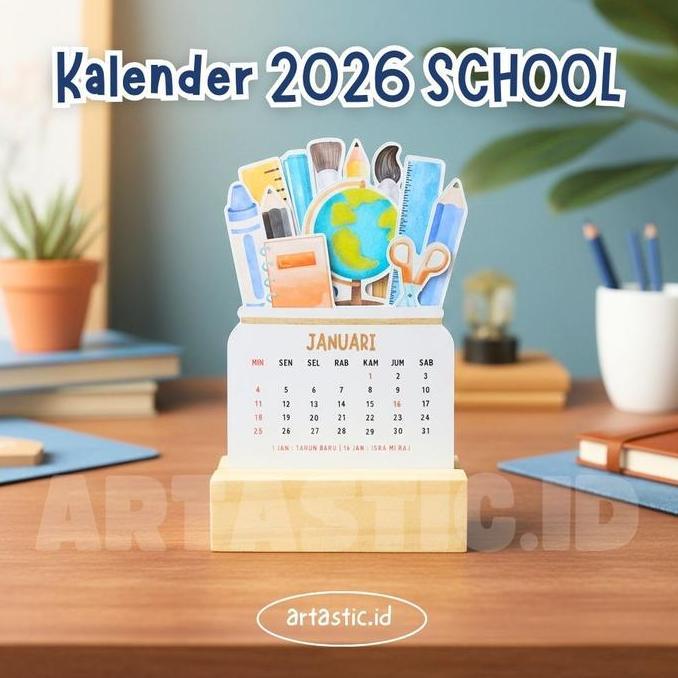 Packen- Kalender Aesthetic 2026 |  Kalender 2026 | Kalender Meja | Kalender Estetik 2026 | Kalender 