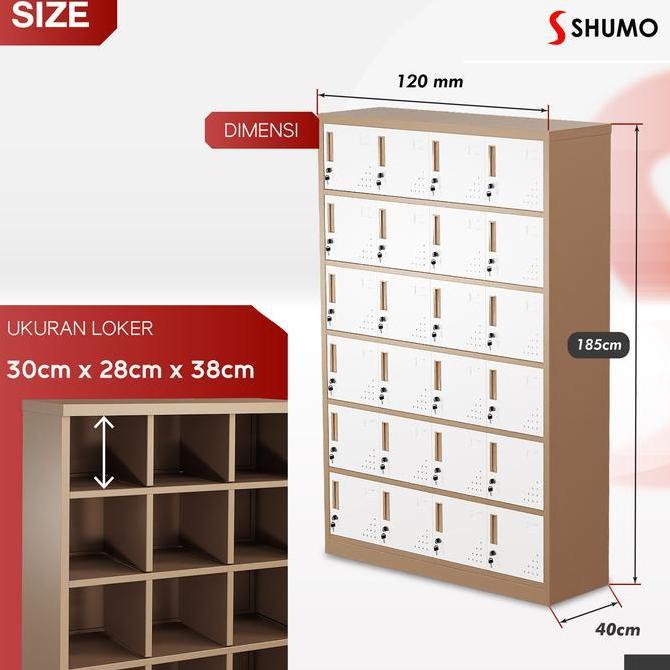 Packen- Lemari Loker Besi 24 Pintu | Locker Kantor Dokumen File