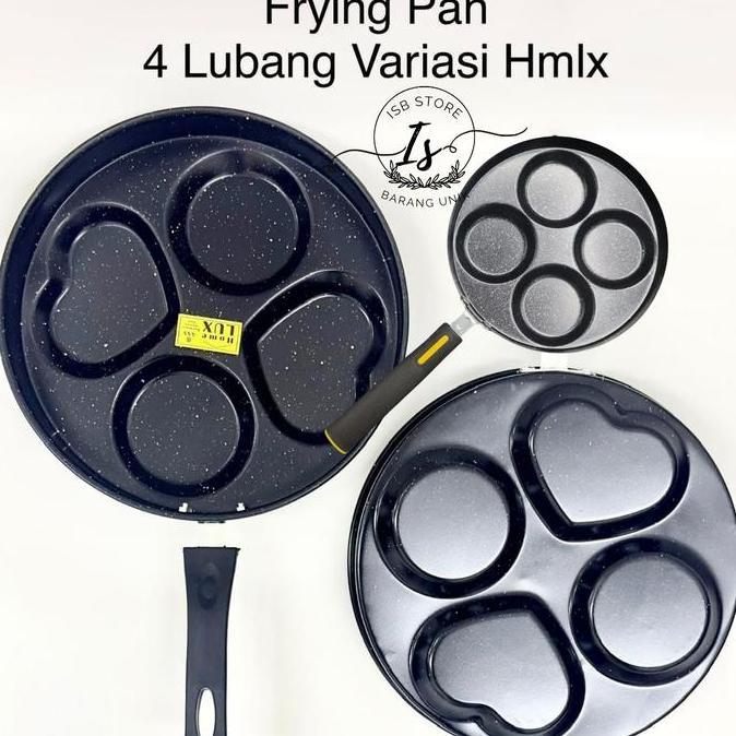 TEFLON CETAKAN TELUR 4 DATAR / Cetakan Martabak / Wajan Penggorengan KS