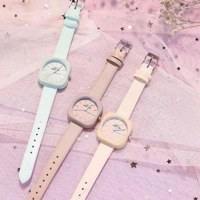 Frau- Loreo Jam Tangan Wanita Minimalis Dial Persegi Analog Quartz Watch