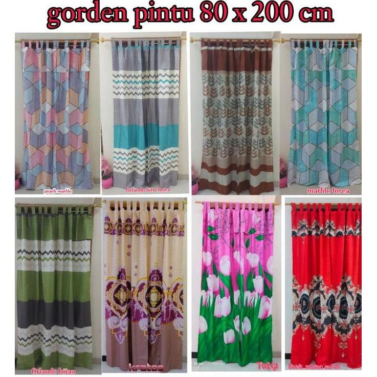 Flmy- Gorden Pintu Karakter Dan Gorden Pintu Bunga Uk 80 X 200 Cm