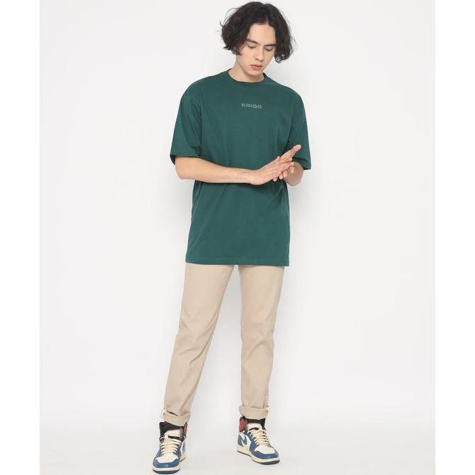 Vorgese- Erigo T-Shirt Basic Nobert Green - Kaos Basic Hijau Pria & Wanita