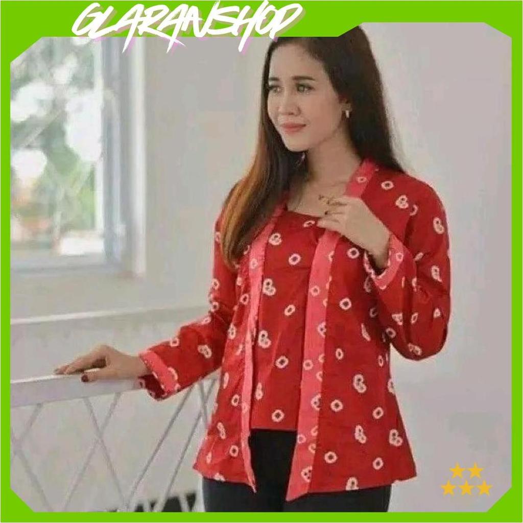 Batik Kebaya Kutubaru Jumputan Wanita Size Jumbo Solo GBM Promo