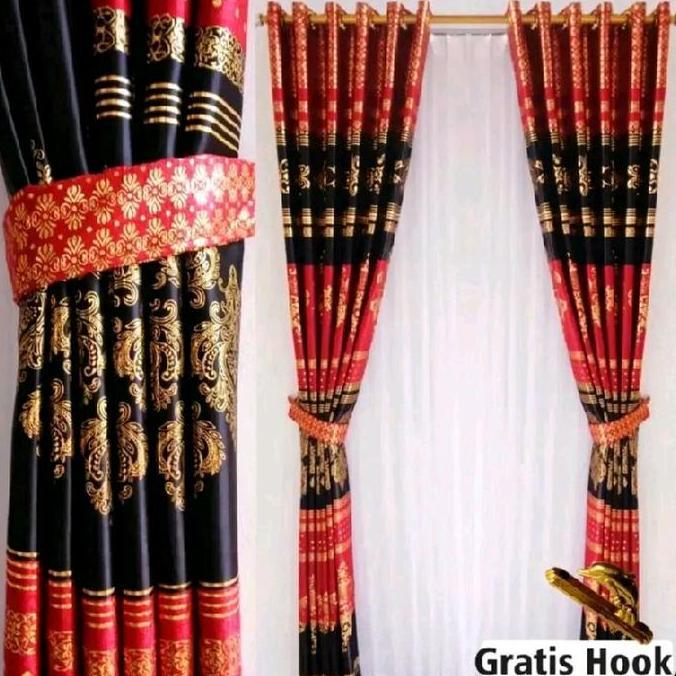 Flmy- Gorden Gordeng Hordeng Korden Gordyn Tirai Jendela Pintu Minimalis Ruang Tamu Blackout Import 