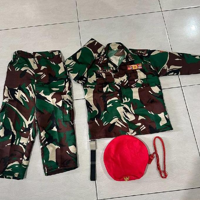 Seragam Baju Profesi Anak Angkatan Darat Laki - Laki Perempuan