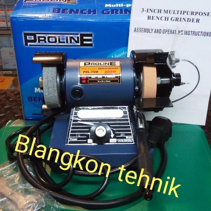 BENCH GRINDER GURINDA DUDUK 3 INCHI BENZ DENGAN PLEXIBLE