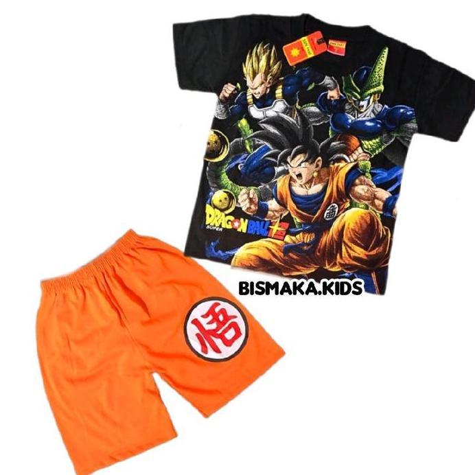 Baju anak laki-laki usia 1-10 tahun motif Dragon Ball/Setelan anak laki-laki usia 1-10 tahun motif D