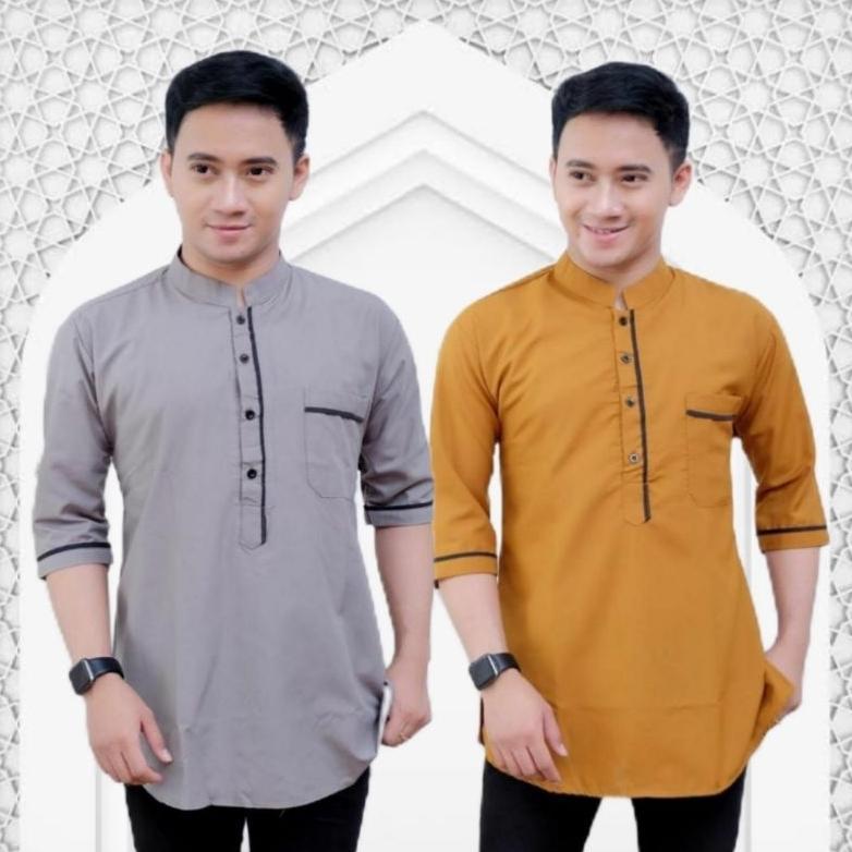exclusive kurta dewasa baju muslim pria koko katun toyobo premium