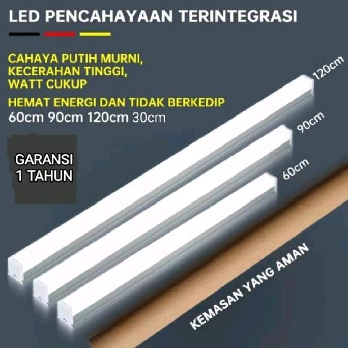 POTENS LAMPU LED TUBE TL NEON T5 18 WATT 120 CM 1 SET KOMPLIT BAGUS SNI