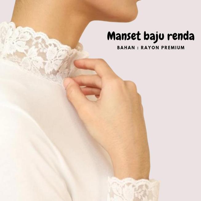 Uprelig- (Jumbo) Manset Baju Wanita Renda Premium Lengan Panjang Bahan Rayon