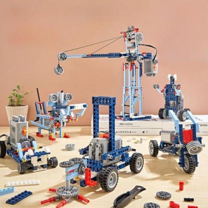 Lego 9686 Alat Pembelajaran Partikel Kecil Set Mesin Mekanik Yang Dapat Dirakit Sains Dan Teknologi 