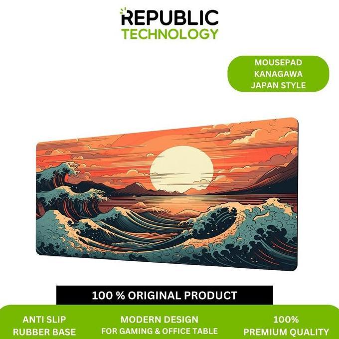 Xfour- Republic Technology Mousepad / Deskmat Kanagawa Japan Style
