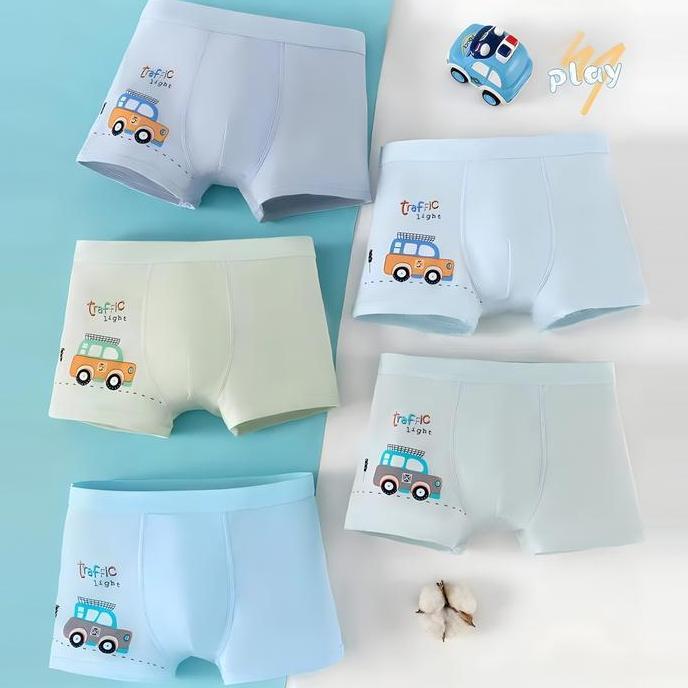 Clothes- Yingjisen Celana Dalam Anak Laki Laki 12 Pcs /Boxer Anak Laki Laki 3-14 Tahun /Celana Boxer