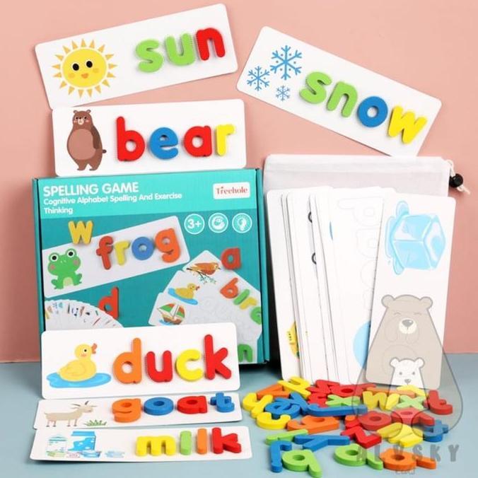 MAINAN EDUKASI SPELLING WORD GAME / MAINAN EDUKASI MENGEJA KATA Anak Kartu Anak Kartu