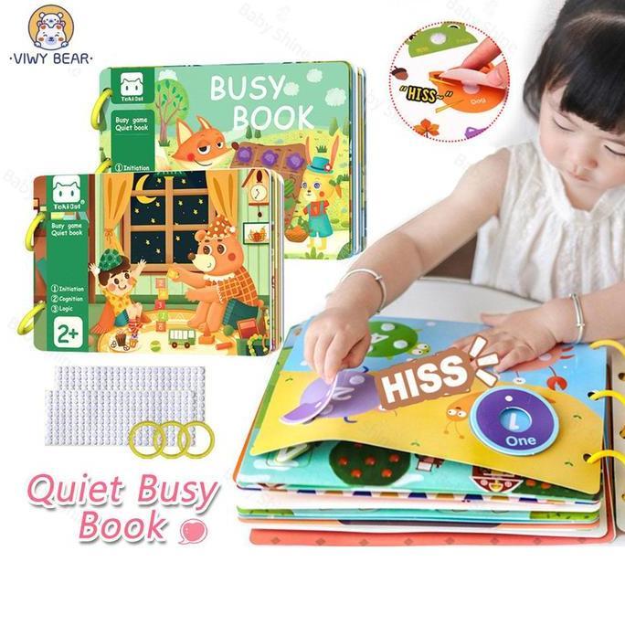 30/14 Pages Quiet Book Books Children Mortonshire Activity Book Velcro-secured Children's Book Child