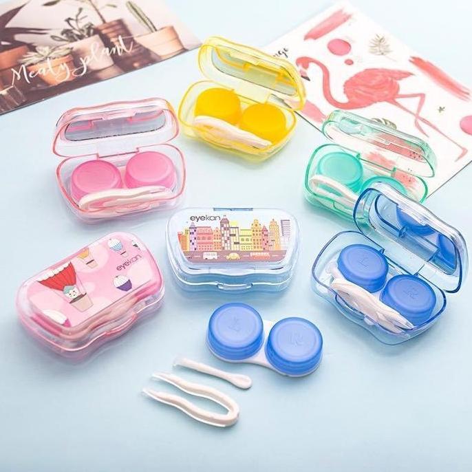Occhio- Elike Travel Kit Mini / Tempat Softlens Kecil / Kaida Kotak Softlens Lensa Kontak + Penjepit