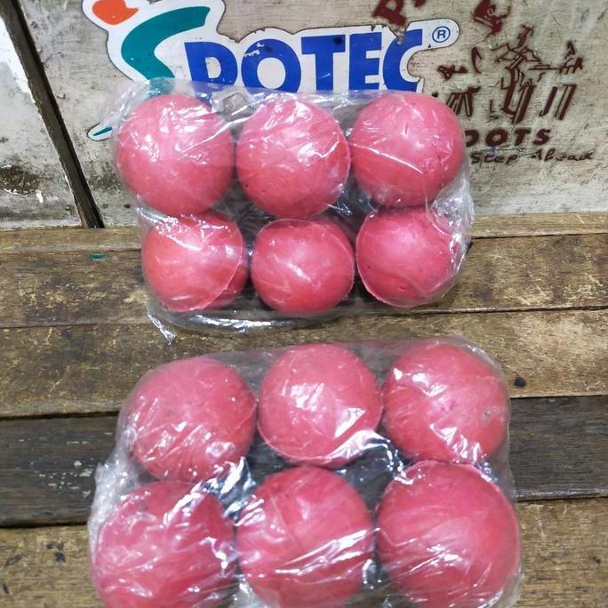 Bola Kasti Jadul Merah Atau Bola Gebok Premium Per Bungkus Isi 6 Buah AS