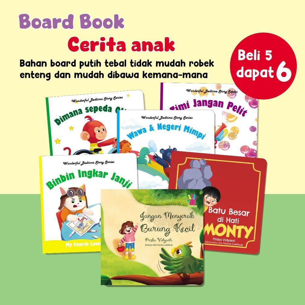 Best Seller Buku Dongeng Anak Balita Bahan Tebal / Board Book Dongeng Anak / Buku Cerita Bergambar /
