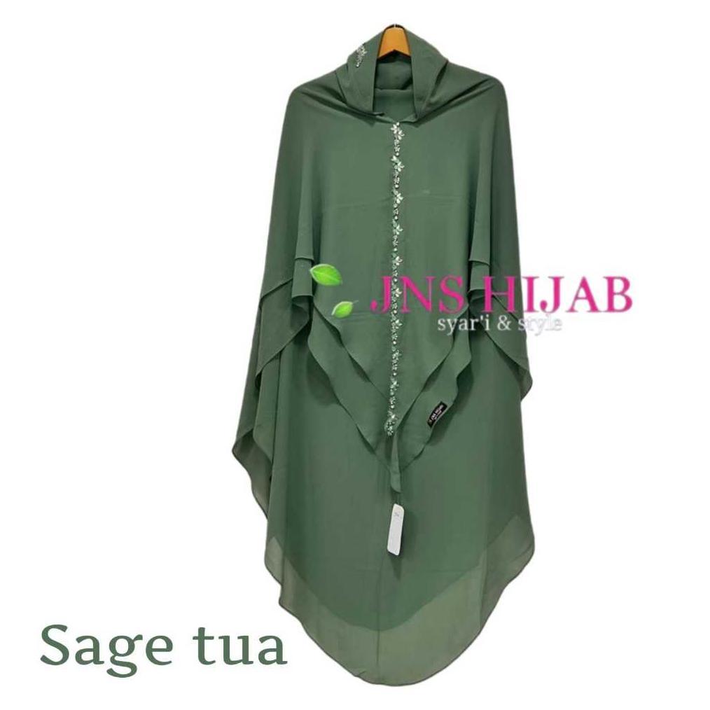 PAKET HEMAT khimar NAMIRA PAYET LURUS hijab premium jilbab syari jumbo ceruty 2 layer JNS HIJAB