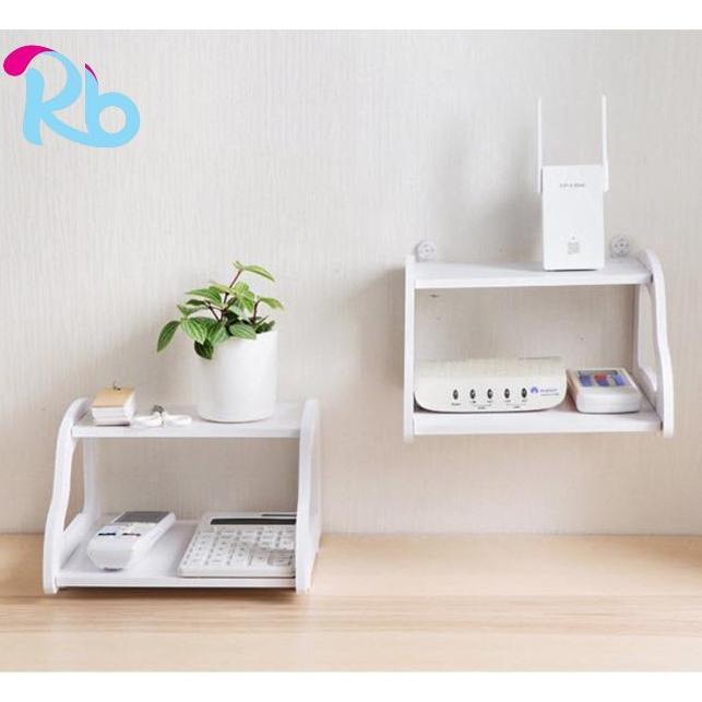 Taberu- Rbs - Rak Gantung 2 Susun Modem Wifi Route Dvd Maupun Set Top Box | Rak Penyimpanan | Diy Ra