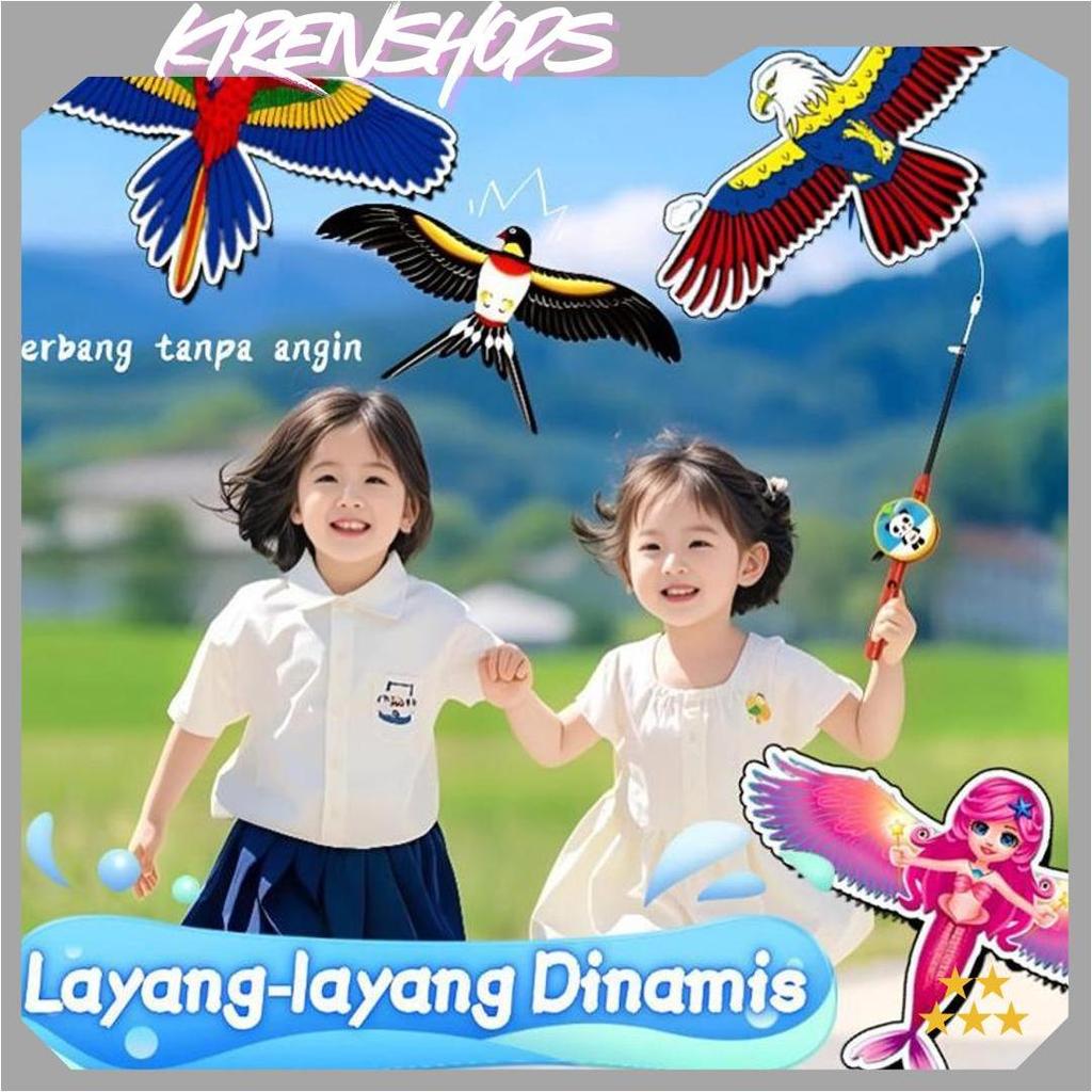 Layang-layang Berventilasi Kartu/layang-layang Anak/layang-layang Burung Beo Elang Layang-layang AT 
