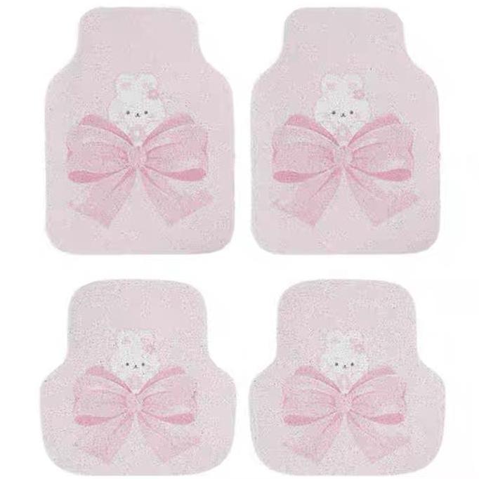 Karpet Mobil Rumput 2 Baris Pita Pink Car Karet Kendaraan