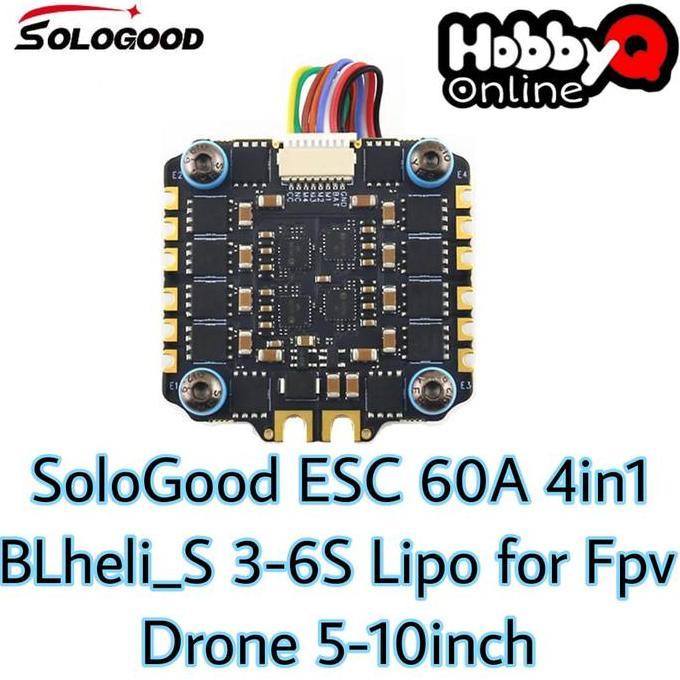 SoloGood ESC BLHELI_S 60A 4in1 BLS60A ESC 30.5X30.5mm 2-6S Designed for 7-10inch FPV Drone
