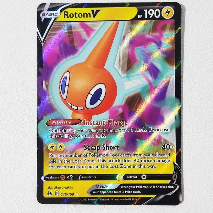New Rotom V 045/159 - Crown Zenith Pokemon Card English TCG