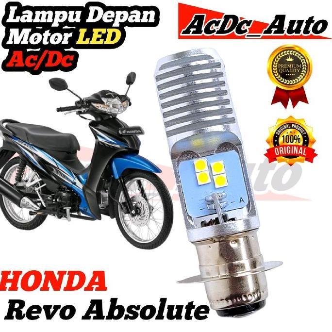 Promo Lampu Depan Motor Honda Revo Absolute LED Putih Ac/Dc Pengganti Dop/Bohlam Standart WrT19 Disk