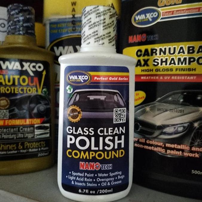WAXCO PGS GLASS CLEAN POLISH COMPOUND 200ml