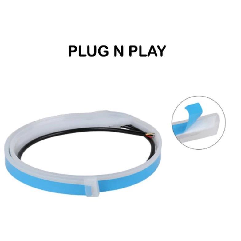 RAVELLEVAULT 2PCS LAMPU ALIS LAMPU ALIS RUNNING 2 MODE LAMPU ALIS RUNNING 30CM LED LAMPU ALIS MOTOR 