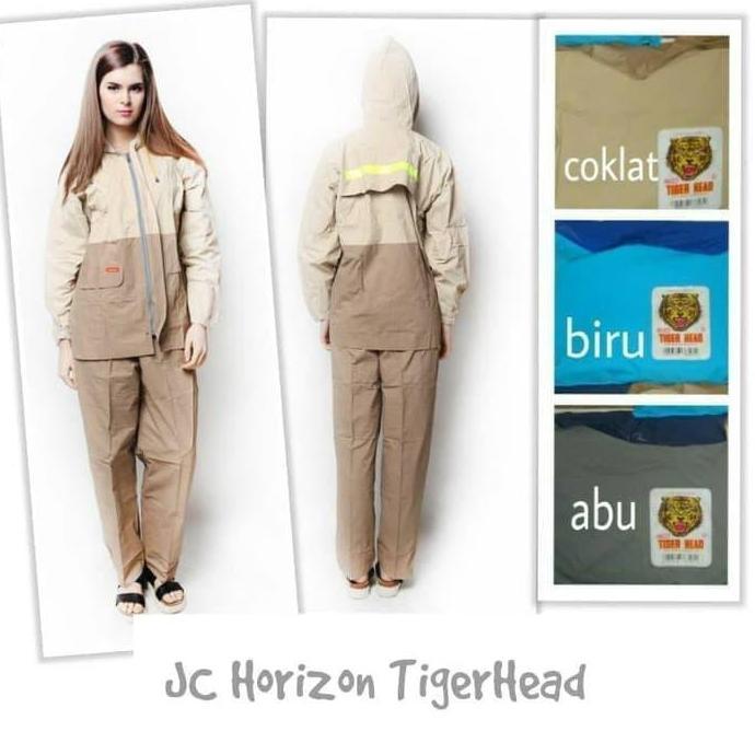 NEW JAS HUJAN SETELAN DEWASA HORIZON 327 TIGER HEAD ORI