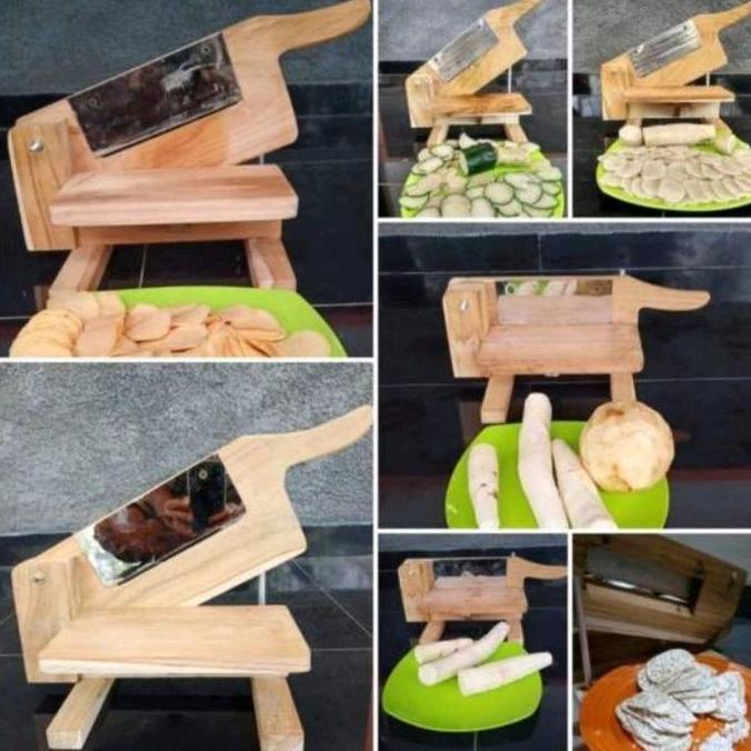 ALAT PENGIRIS KERUPUK KERIPIK Pisau Stainless Singkong Tempe Kerupuk