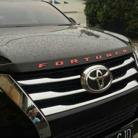 TERBARU EMBLEM TULISAN FORTUNER KAP MESIN MOBIL EMBLEM HURUF FORTUNER