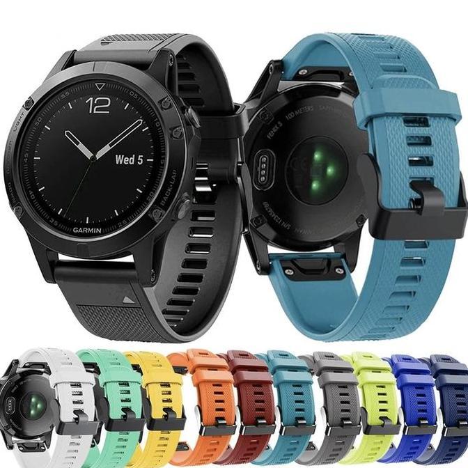 NEW STRAP TALI JAM TANGAN SILICONE RUBBER GARMIN INSTINCT FENIX 5 DAN 6 ORI