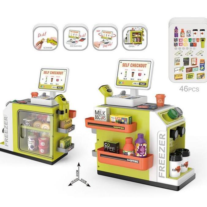 [TM888]Mainan Anak Super Supermark[TM888]Set Belanja Scan Kasir / Mainan Simulasi Kasir / Jual Belan