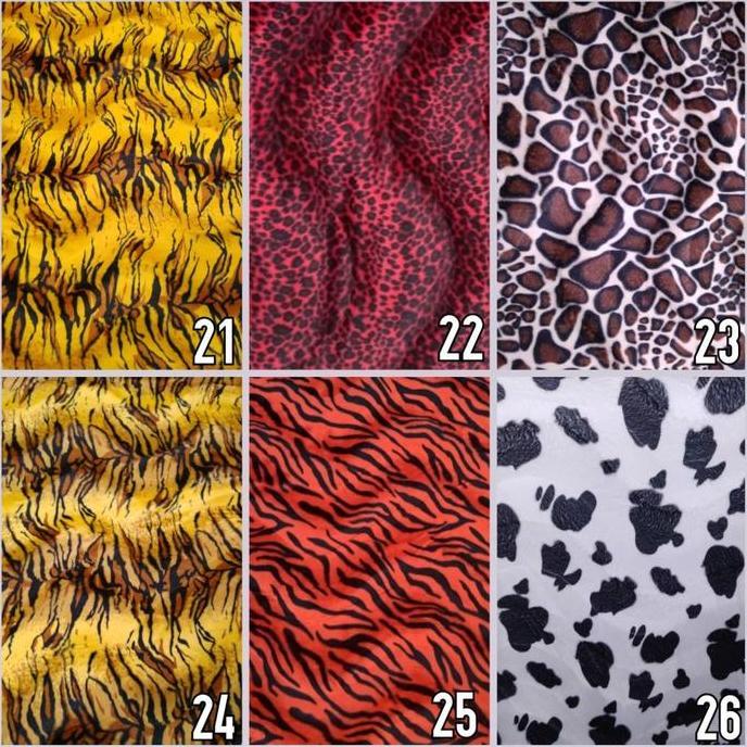 Kain Bulu Beludru Motif Bulu Hewan / Bulu Macan Polyester - Animalia - Kain Kursi Furniture / Kain M