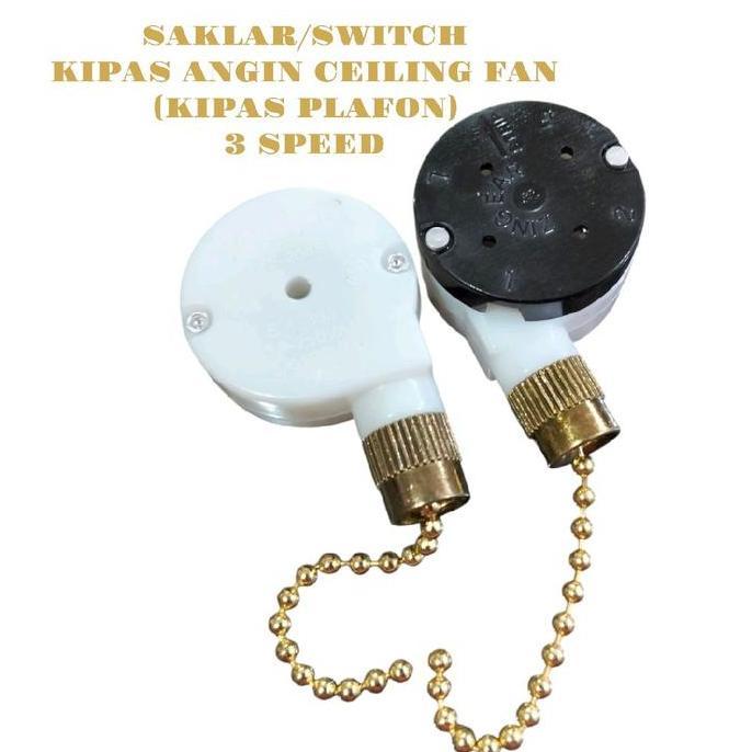 TERLARIS SWITCH TARIKAN KIPAS ANGIN PLAFON (KIPAS ANGIN LAMPU) SAKLAR KIPAS ANGIN CEILING FAN PLAFON