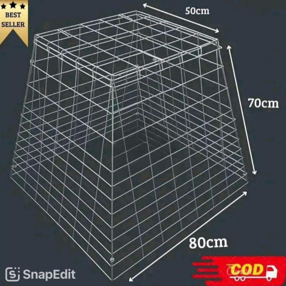 Kandang Ayam Piramid Galvanis Jumbo 80x70x50cm