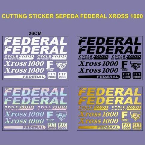 Cutting Sticker Sepeda Federal XRoss 1000 1set Stiker Bike MTB X Ross