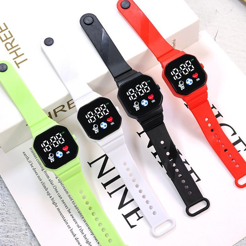 TERMURAH littlefeliz JA08 Jam Tangan LED Digital Pria Wanita Rubber Electronic Fashion Couple Anak R