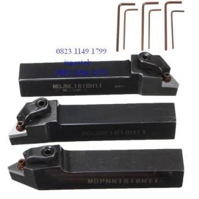 HERBONE Pahat Bubut Set 3 Pahat Bubut Luar 16 mm Holder Bubut Set 3 Pahat