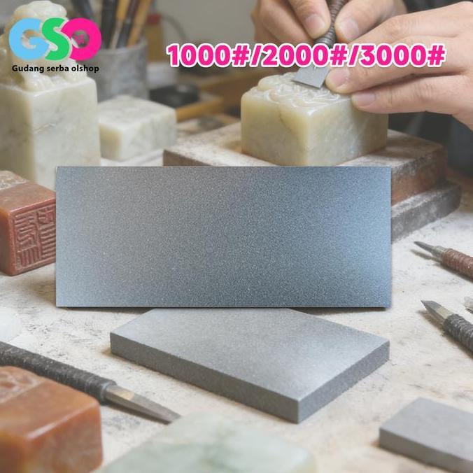 KOLBUNE Batu Asah Pengasah Pisau Diamond Plate Asah Pisau Plat Intan Batu 3000# /2000#/1000# Intan B